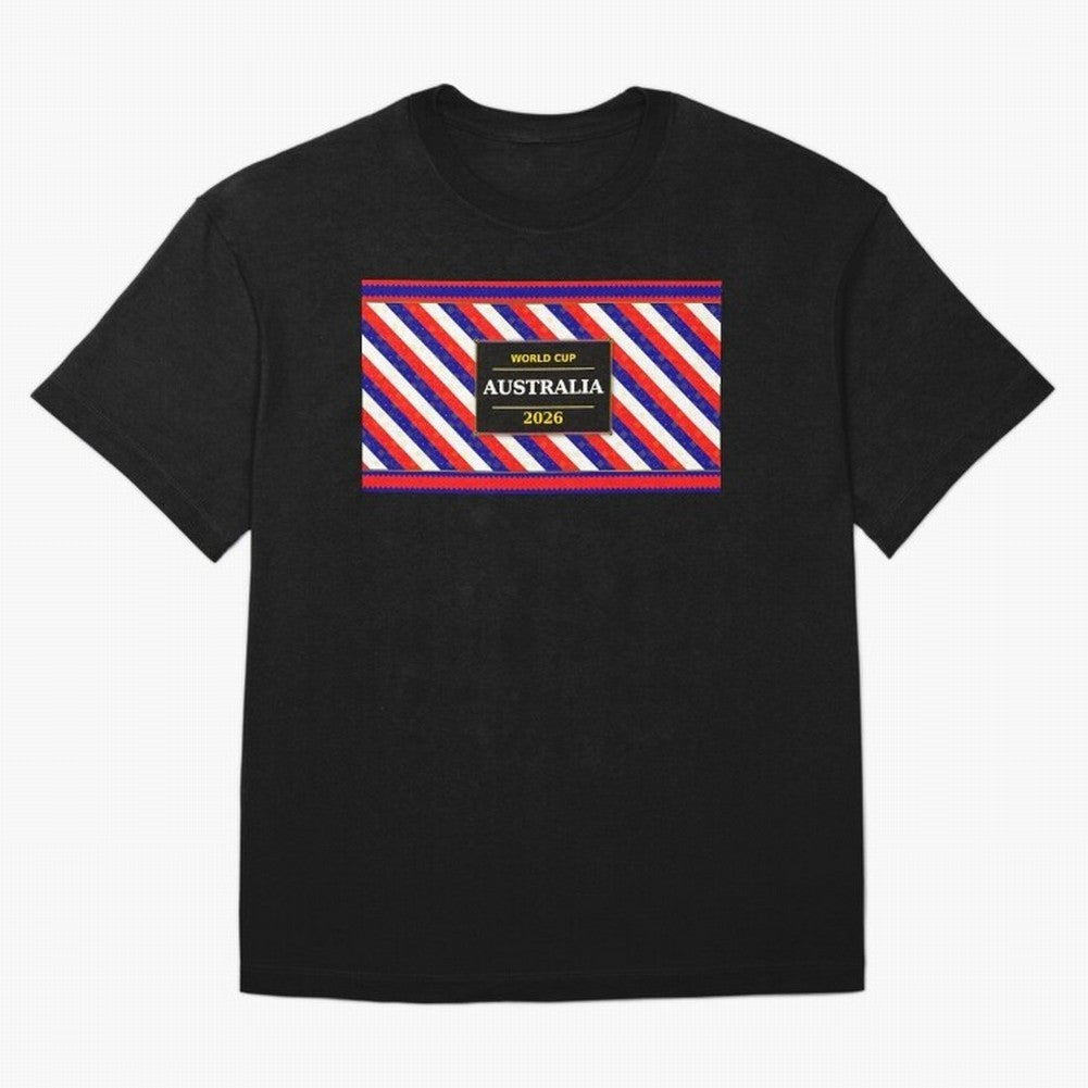 Australia Football Fan 2026 Black Flag Colors Pattern Classic T-Shirt Relive Legendary Nights from FIFA World Cup 2026 USA Canada Mexico Connected to CR7 and Messi, Argentina Energy, Worldwide Fan Energy, Dramatic Goals, Stadium Lights and