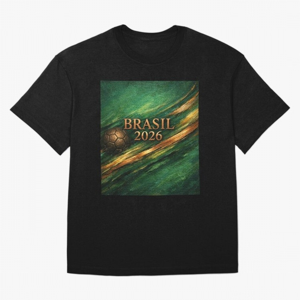 Brasil 2026 Soccer Theme Dark Green Classic T-Shirt Celebrate Football Heritage in the FIFA World Cup 2026 Journey through Messi, CR7 and Mbappe Highlights, Portugal, Spain and Germany Pride, Global Supporter Spirit, Legendary Goals, National