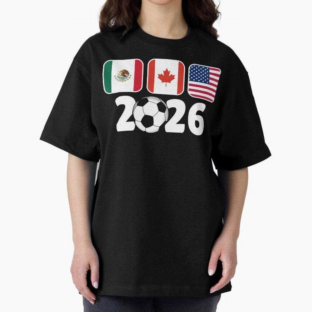 2026 World Cup North America Emblem Retro Classic T-Shirt Live the Energy of FIFA World Cup 2026 Group Stage Filled with Cristiano Ronaldo, Haaland and CR7, Argentina Energy, Worldwide Fan Energy, Dramatic Goals, Stadium Lights and Championship