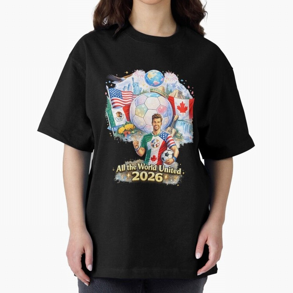 All The World United 2026 Football Classic T-Shirt Celebrate Fan Culture around Global Football Passion for FIFA World Cup 2026, Made for Haaland and Mbappe, Netherlands, Supporter Pride, Iconic Celebrations, Legendary Names and Global Match Day