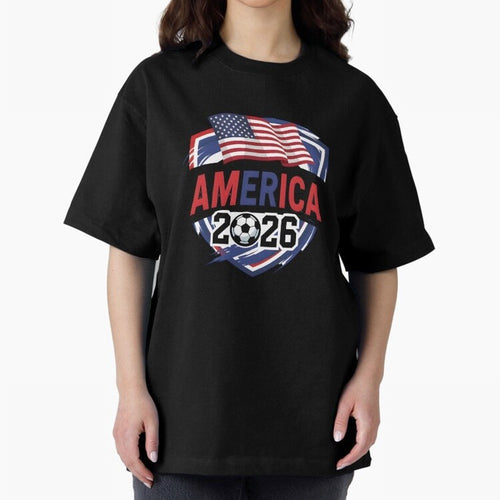 America World Cup 2026 ¨C USA Football Classic T-Shirt Follow Every Goal of Global Football Passion for FIFA World Cup 2026 Group Stage, Driven by Messi, Neymar and Mbappe, Argentina, France and Brazil, Vintage Soccer Flavor, Modern Football Stars,