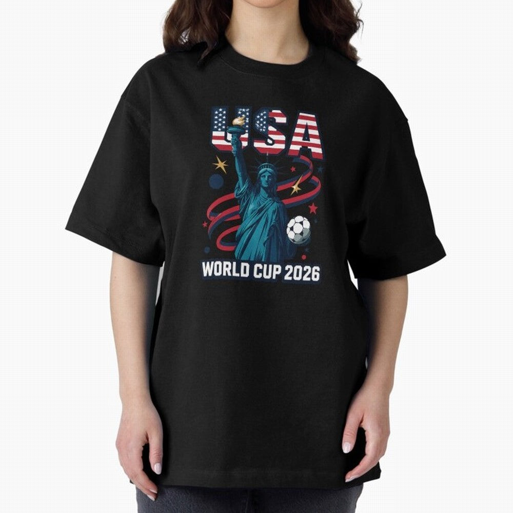 Official USA World Cup 2026 Merchandise Classic T-Shirt Feel the Roar of Match Day Hype around FIFA World Cup 2026, Messi, CR7 and Mbappe, Spain, Worldwide Fan Energy, Dramatic Goals, Stadium Lights and Championship Celebrations; Perfect for