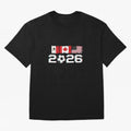 Glitched United 2026 Cup - North America Emblem Part 2 T-Shirt_82924673 Classic T-Shirt Carry National Pride through FIFA World Cup 2026 USA Canada Mexico Inspired by Haaland, Argentina, France and Brazil Energy, Retro Football Energy, Iconic