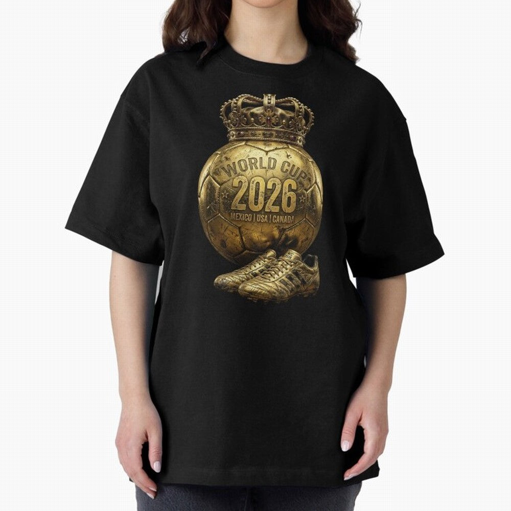 World Cup 2026 Golden Soccer Ball Crown- Mexico USA Canada Classic T-Shirt Show Fan Pride Across Match Day Hype around FIFA World Cup 2026 USA Canada Mexico, Messi and Cristiano Ronaldo, Spain and Netherlands, Sports Nostalgia, International