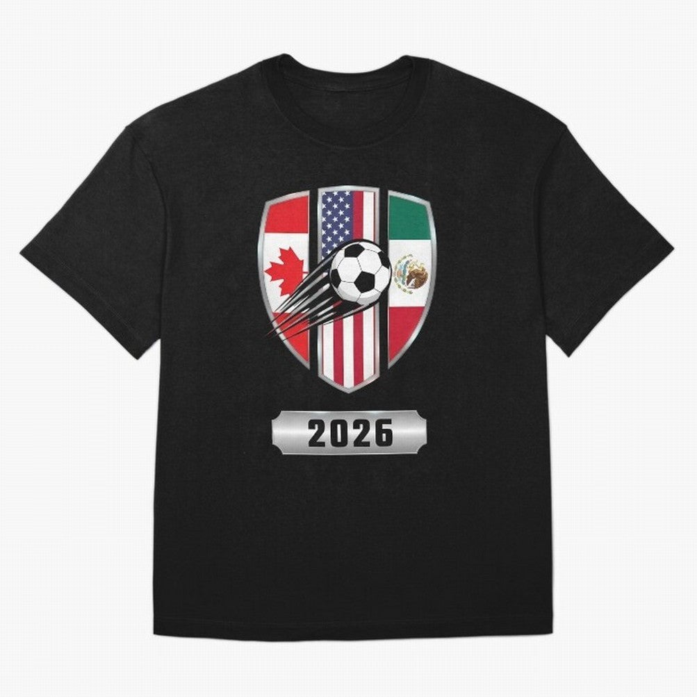 North United America Shield 2026 Cup Classic T-Shirt Celebrate Global Passion for the FIFA World Cup 2026 Group Stage Journey through CR7 and Messi Highlights, France and Portugal Pride, Supporter Pride, Iconic Celebrations, Legendary Names and