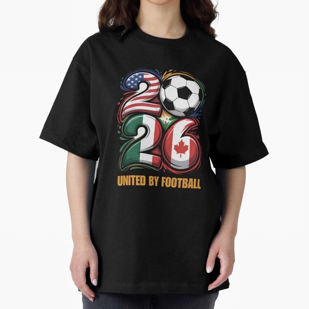 United by Football Soccer Fan Gear 2026 Classic T-Shirt Join Supporters Worldwide for Match Day Hype around FIFA World Cup 2026 USA Canada Mexico, Haaland and Mbappe, France, Sports Nostalgia, International Competition, Famous Players and