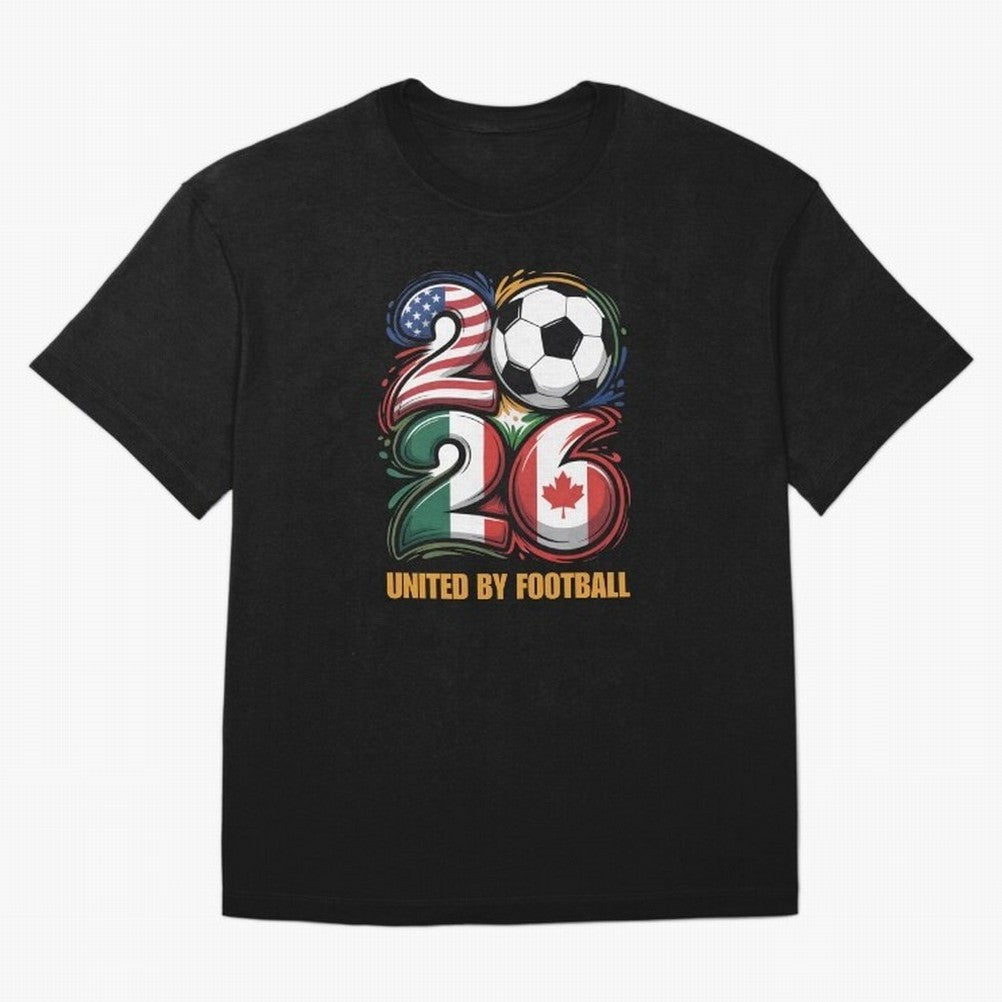 United by Football Soccer Fan Gear 2026 Classic T-Shirt Join Supporters Worldwide for Match Day Hype around FIFA World Cup 2026 USA Canada Mexico, Haaland and Mbappe, France, Sports Nostalgia, International Competition, Famous Players and