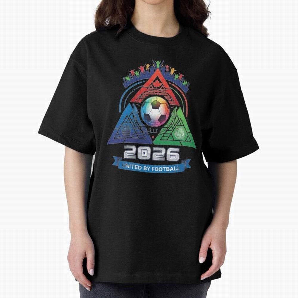 Triangular United by Football World Cup 2026 Emblem Classic T-Shirt Celebrate National Team Dreams in Match Day Hype around FIFA World Cup 2026 USA Canada Mexico, Haaland, Argentina and Brazil, Stadium Memories, Football Loyalty, International