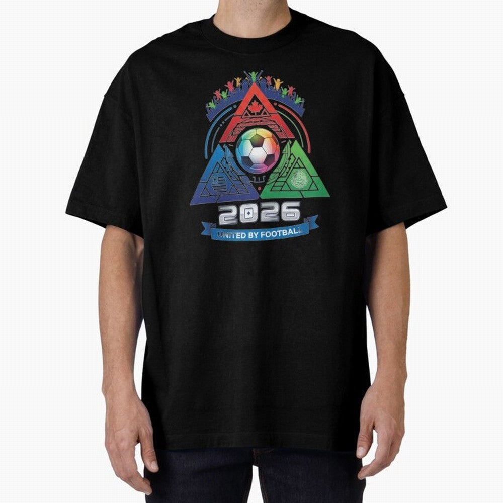 Triangular United by Football World Cup 2026 Emblem Classic T-Shirt Celebrate National Team Dreams in Match Day Hype around FIFA World Cup 2026 USA Canada Mexico, Haaland, Argentina and Brazil, Stadium Memories, Football Loyalty, International
