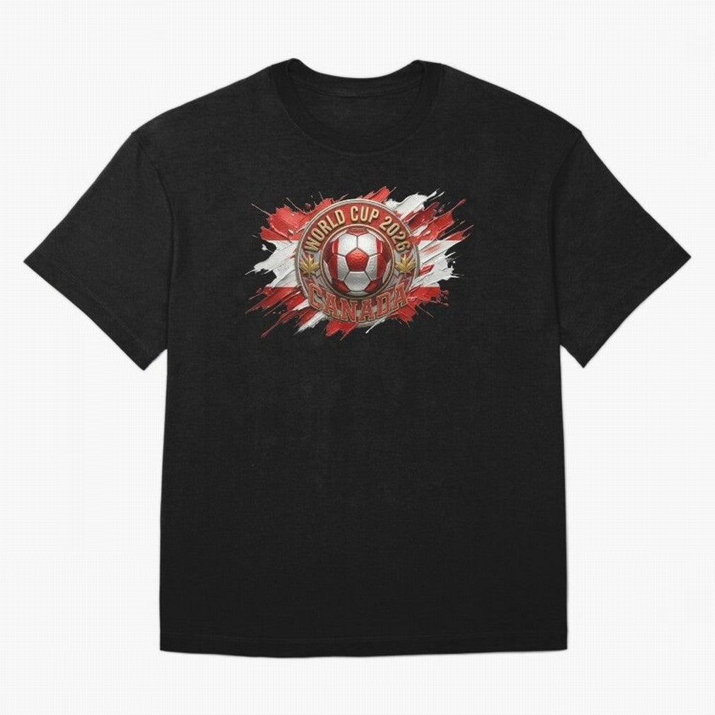World Cup 2026 Canada Soccer Ball Paint Splash Classic T-Shirt Honor the Beautiful Game during Match Day Hype around FIFA World Cup 2026 USA Canada Mexico, CR7, England and Germany, Soccer Culture, Superstar Moments, National Team Dreams and