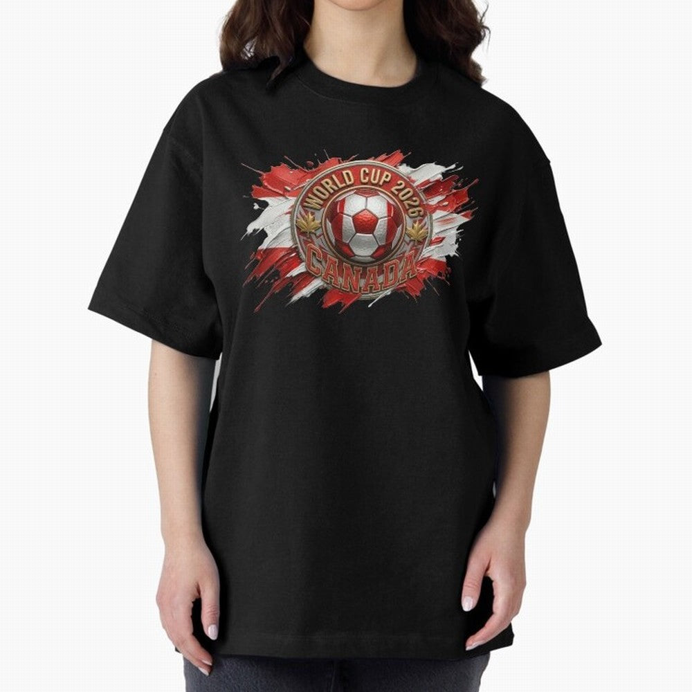 World Cup 2026 Canada Soccer Ball Paint Splash Classic T-Shirt Honor the Beautiful Game during Match Day Hype around FIFA World Cup 2026 USA Canada Mexico, CR7, England and Germany, Soccer Culture, Superstar Moments, National Team Dreams and