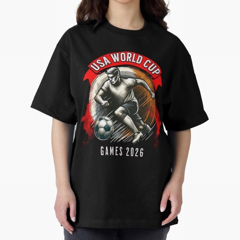 USA World Cup Classic T-Shirt Celebrate the Biggest Stage of FIFA World Cup 2026 USA Canada Mexico Spirit, Filled with Brazil, Cristiano Ronaldo, Haaland and CR7, Football History, Final Match Energy, Crowd Noise and Once in a Lifetime Moments;