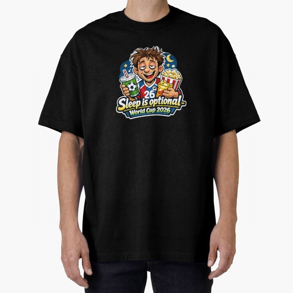 Sleep Is Optional ¨C World Cup 2026 Funny Soccer Fan Night Design Classic T-Shirt Build FIFA World Cup 2026 Driven by CR7, Argentina and Brazil Energy, Stadium Memories, Football Loyalty, International Chants and Championship Tradition; Ideal for