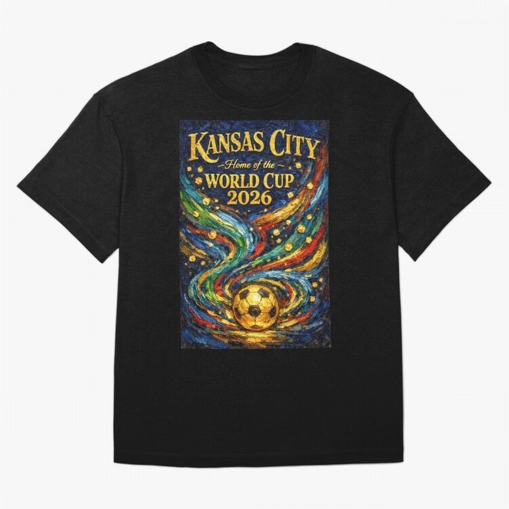 Kansas City Home of the World Cup 2026 Soccer Fan ¡ª Moody Jewel Art Print Classic T-Shirt Show Up for the Glory of FIFA World Cup 2026 USA Canada Mexico Spirit, with Brazil, Portugal and Argentina, Haaland and Mbappe, Vintage Soccer Flavor, Modern