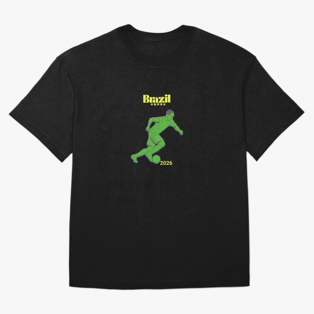 Brazil Soccer Classic T-Shirt Bring Champion Energy into Global Football Passion for FIFA World Cup 2026 Group Stage, Driven by Cristiano Ronaldo, Spain, Classic Soccer Heritage, Championship Pressure, Fan Loyalty and International Pride; Built for