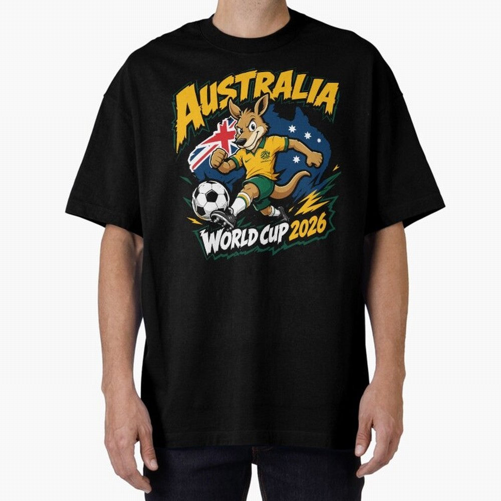 Australia World Cup 2026 Soccer Kangaroo Fan Design Classic T-Shirt Celebrate Football Heritage in Global Football Passion for FIFA World Cup 2026 Group Stage, Inspired by Cristiano Ronaldo, Haaland and CR7, Argentina and Brazil, Tournament Hype,