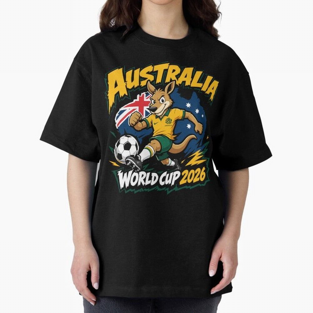 Australia World Cup 2026 Soccer Kangaroo Fan Design Classic T-Shirt Celebrate Football Heritage in Global Football Passion for FIFA World Cup 2026 Group Stage, Inspired by Cristiano Ronaldo, Haaland and CR7, Argentina and Brazil, Tournament Hype,