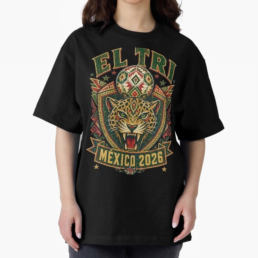 El Tri M¨¦xico 2026 World Cup Soccer T-Shirt Classic T-Shirt Follow the Final Road of Global Football Passion for FIFA World Cup 2026, Highlighting Mbappe and Neymar, Spain and Netherlands, Sports Nostalgia, International Competition, Famous