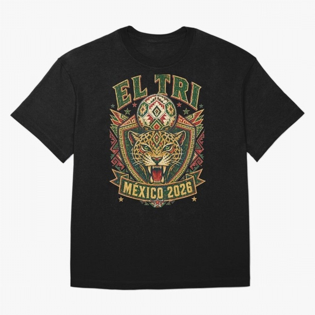 El Tri M¨¦xico 2026 World Cup Soccer T-Shirt Classic T-Shirt Follow the Final Road of Global Football Passion for FIFA World Cup 2026, Highlighting Mbappe and Neymar, Spain and Netherlands, Sports Nostalgia, International Competition, Famous