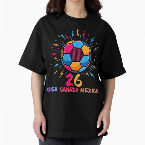 2026 Colorful Soccer Ball USA Canada Mexico 26 Classic T-Shirt Feel the Roar of the FIFA World Cup 2026 USA Canada Mexico Journey through Messi Highlights, Argentina and Brazil Pride, Stadium Memories, Football Loyalty, International Chants and