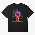 2026 Colorful Soccer Ball USA Canada Mexico 26 Classic T-Shirt Feel the Roar of the FIFA World Cup 2026 USA Canada Mexico Journey through Messi Highlights, Argentina and Brazil Pride, Stadium Memories, Football Loyalty, International Chants and