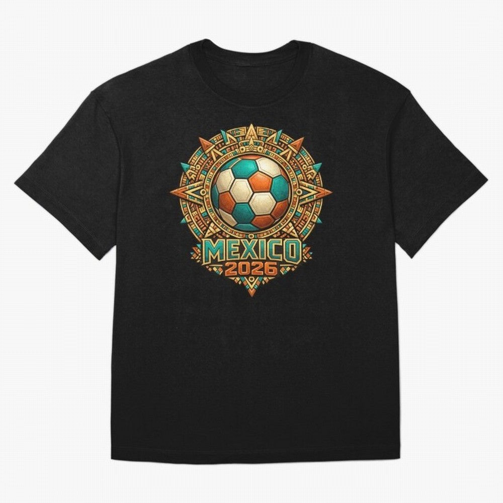 Mexico 2026 World Cup T-Shirt - Aztec Soccer Design - Mexican Heritage Football Tee Classic T-Shirt Make Game Day About FIFA World Cup 2026 Group Stage for Fans of Neymar, Haaland and Cristiano Ronaldo and Argentina, France and Brazil, Bringing