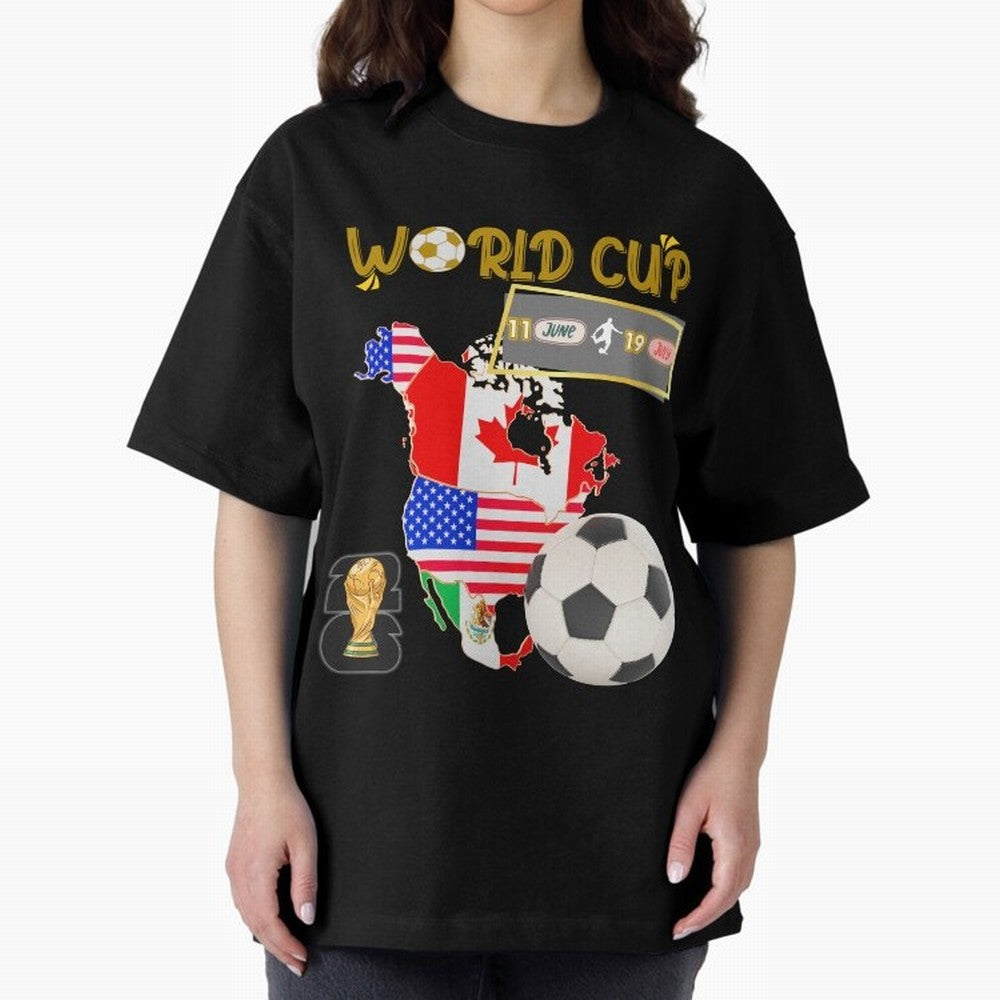 World Cup 2026 North America USA Canada Mexico Soccer Fan Classic T-Shirt Upgrade FIFA World Cup 2026 USA Canada Mexico Capturing Haaland, Brazil, Portugal and Argentina Energy, Stadium Chants, National Pride, Trophy Dreams and Unforgettable