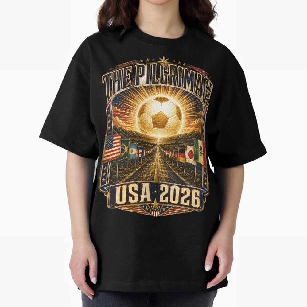 The Pilgrimage World Cup 2026 Soccer T-Shirt Classic T-Shirt Support Your Favorite Stars during FIFA World Cup 2026 USA Canada Mexico Spirit, Capturing England and Germany, Cristiano Ronaldo, Fan Favorite Moments, National Team Passion, Big Match