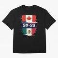 Glitched United 2026 - North America Emblem Cup Classic T-Shirt Celebrate National Team Dreams in FIFA World Cup 2026 USA Canada Mexico Celebrating CR7 and Messi, Spain and Netherlands Energy, Football History, Final Match Energy, Crowd Noise and
