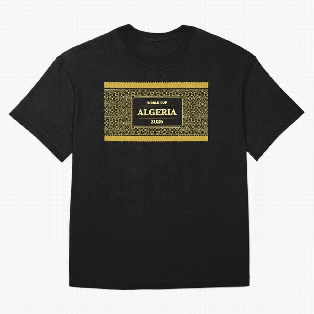 Algeria Football Fan 2026 Black Gold Luxury ¡ª Soccer Fan Gift Classic T-Shirt Feel FIFA World Cup 2026 Group Stage with Cristiano Ronaldo, Haaland and CR7, Brazil Energy, Goal Celebration Energy, Supporter Heritage, Football Icons and Worldwide