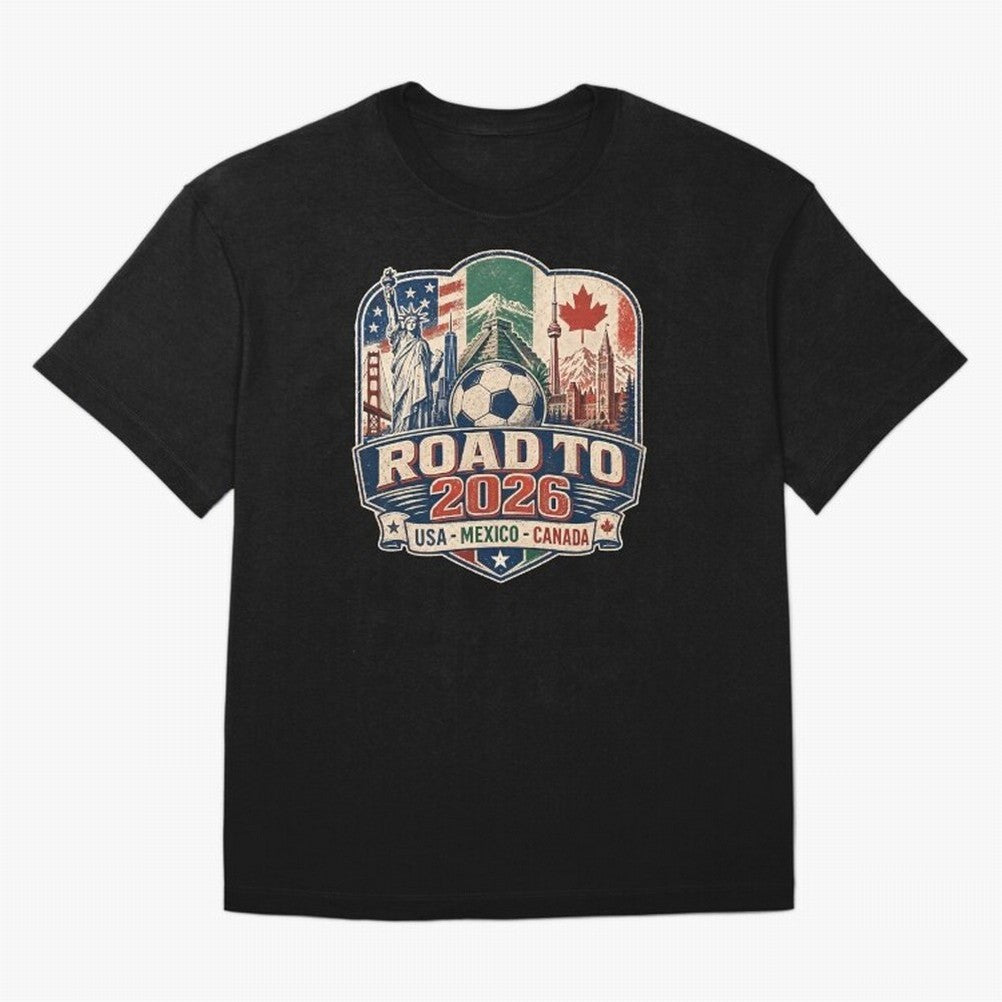 Football 2026 USA Mexico Canada Soccer Championship Fan Art Classic T-Shirt Turn Up for Global Football Passion for FIFA World Cup 2026, Built around Messi, CR7 and Mbappe, Portugal, Spain and Germany, Worldwide Fan Energy, Dramatic Goals, Stadium