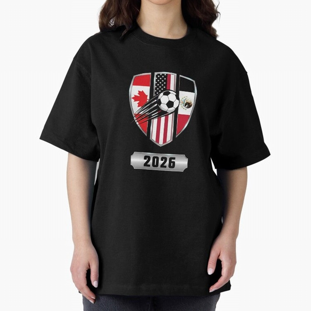 North United America Shield 2026 Cup T-Shirt_82794382 Classic T-Shirt Celebrate the Next Chapter of FIFA World Cup 2026 USA Canada Mexico Inspired by Messi, Neymar and Mbappe, Argentina, France and Brazil Energy, Sports Nostalgia, International