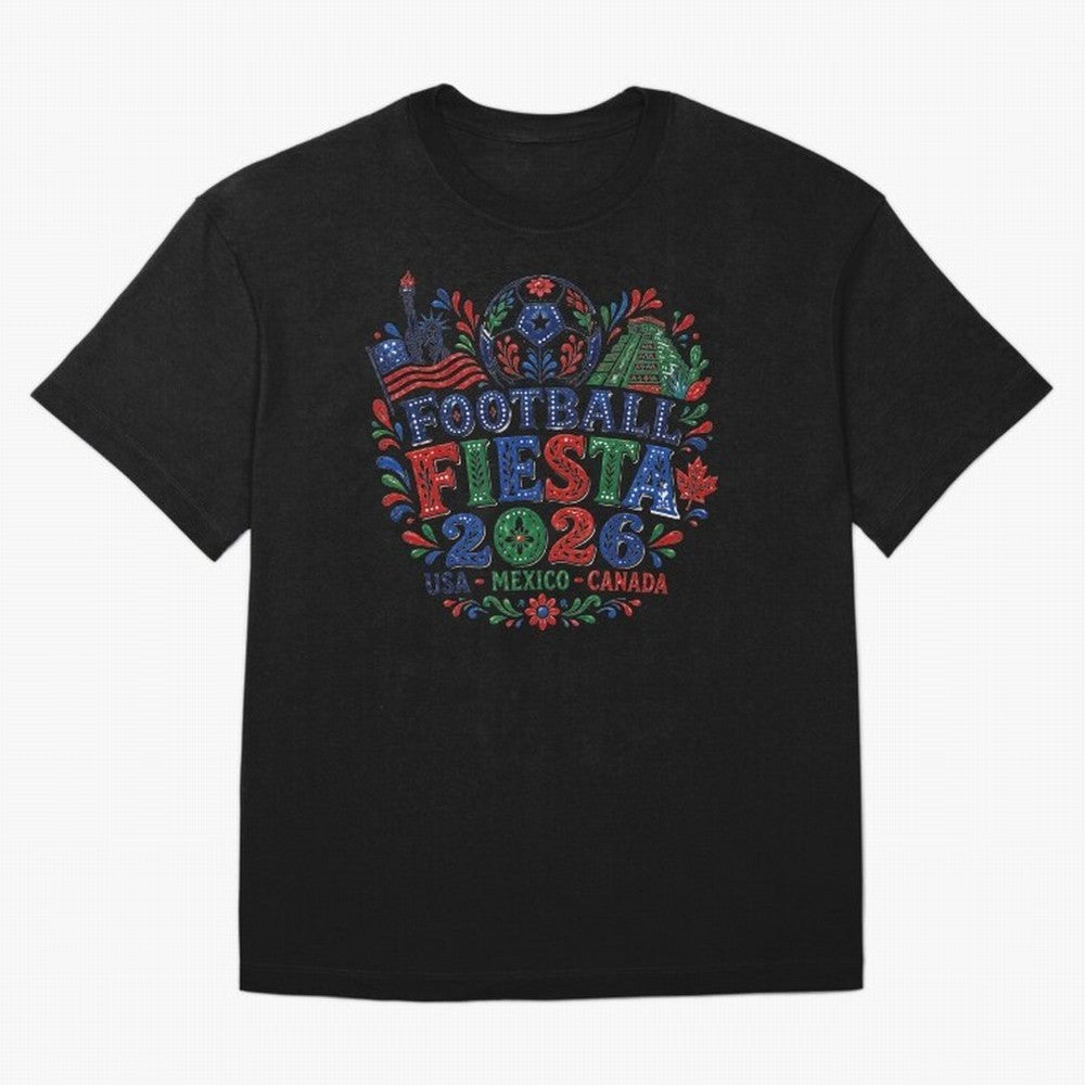 Football Fiesta 2026 USA Mexico Canada Soccer Art Classic T-Shirt Remember Iconic Moments from Global Football Passion for FIFA World Cup 2026 USA Canada Mexico, Celebrating Mbappe and Neymar, Portugal, Football Festival Excitement, Trophy