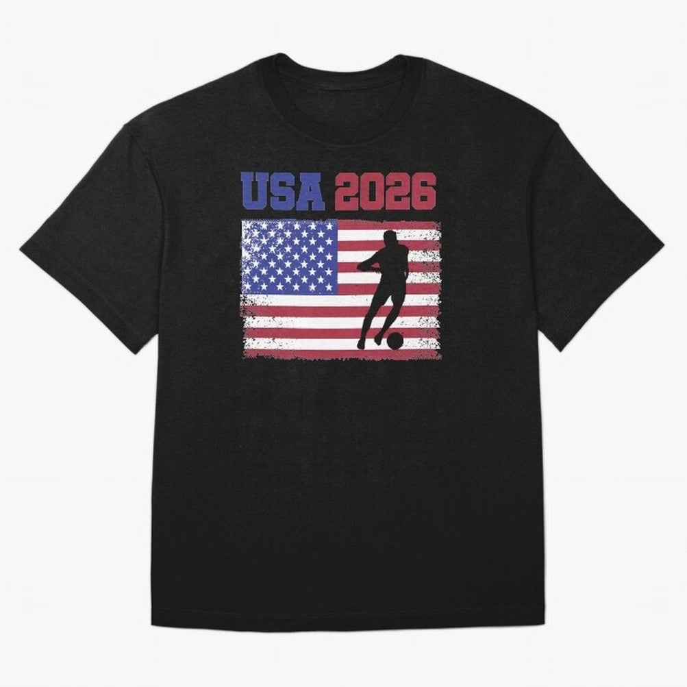 USA Soccer Fan 2026 United States American Flag Classic T-Shirt Live for the Drama of Global Football Passion for FIFA World Cup 2026, Driven by Mbappe and Neymar, Spain and Netherlands, Classic Soccer Heritage, Championship Pressure, Fan Loyalty