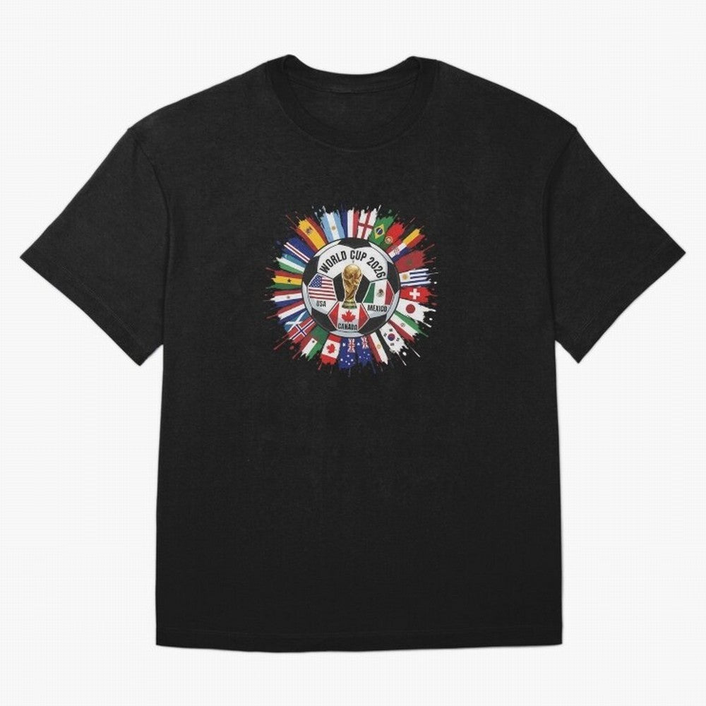 World Cup 2026 Kids, USA Mexico Canada Host Countries, International Football Flags Top, Gameday Soccer Apparel, Soccer Fan Youth Classic T-Shirt Celebrate Classic Football Spirit in FIFA World Cup 2026 USA Canada Mexico for Fans of Neymar and