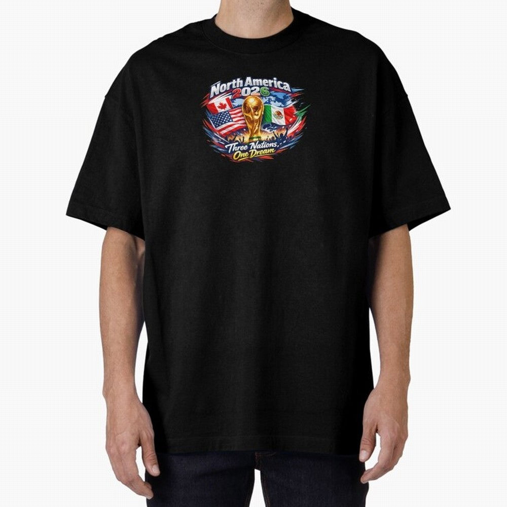 2026 Football Fan Design - North America - Three Nations One Dream Classic T-Shirt Back the Journey through FIFA World Cup 2026 Group Stage Centered on CR7 and Messi, Spain and Netherlands Energy, Soccer Culture, Superstar Moments, National Team