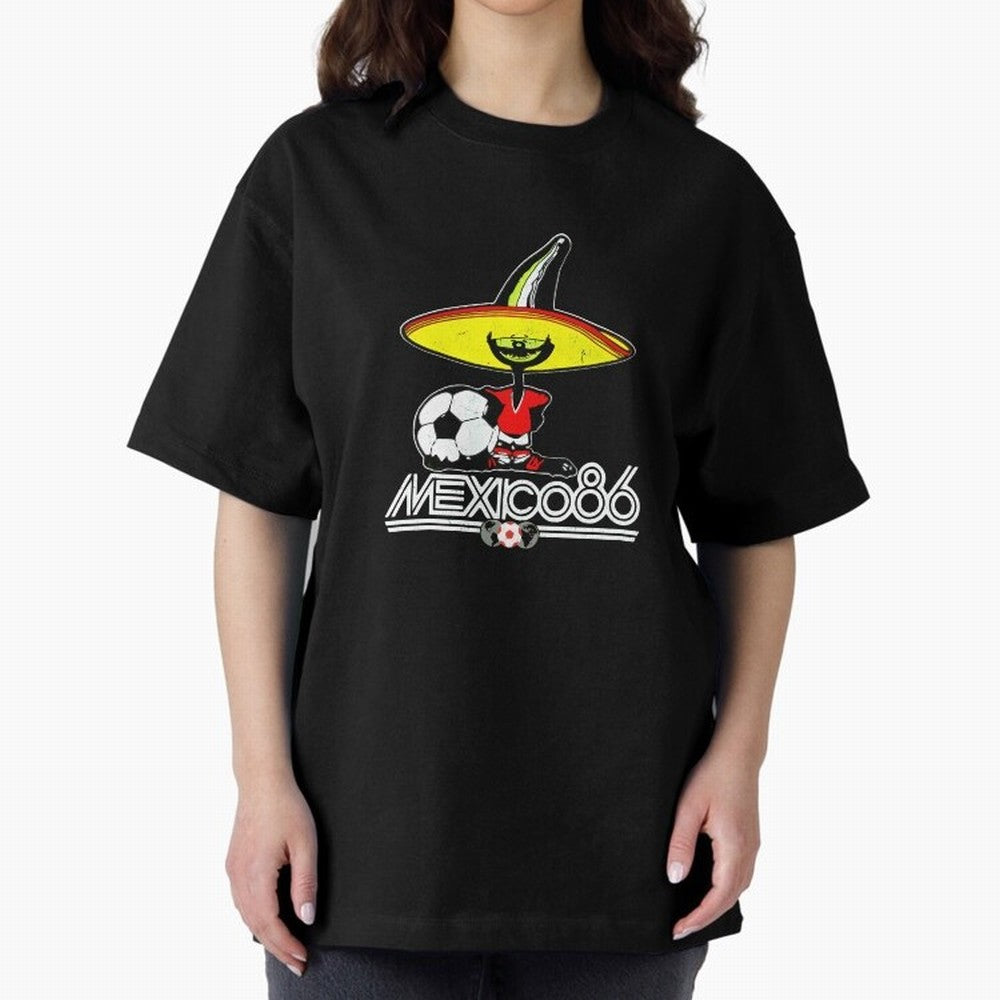 Mexico 86 World Cup Pique Retro Vintage T-Shirt_90751770 Classic T-Shirt Stand with FIFA World Cup 2026 USA Canada Mexico for Fans of Cristiano Ronaldo and Argentina and Brazil, Bringing Stadium Chants, National Pride, Trophy Dreams and