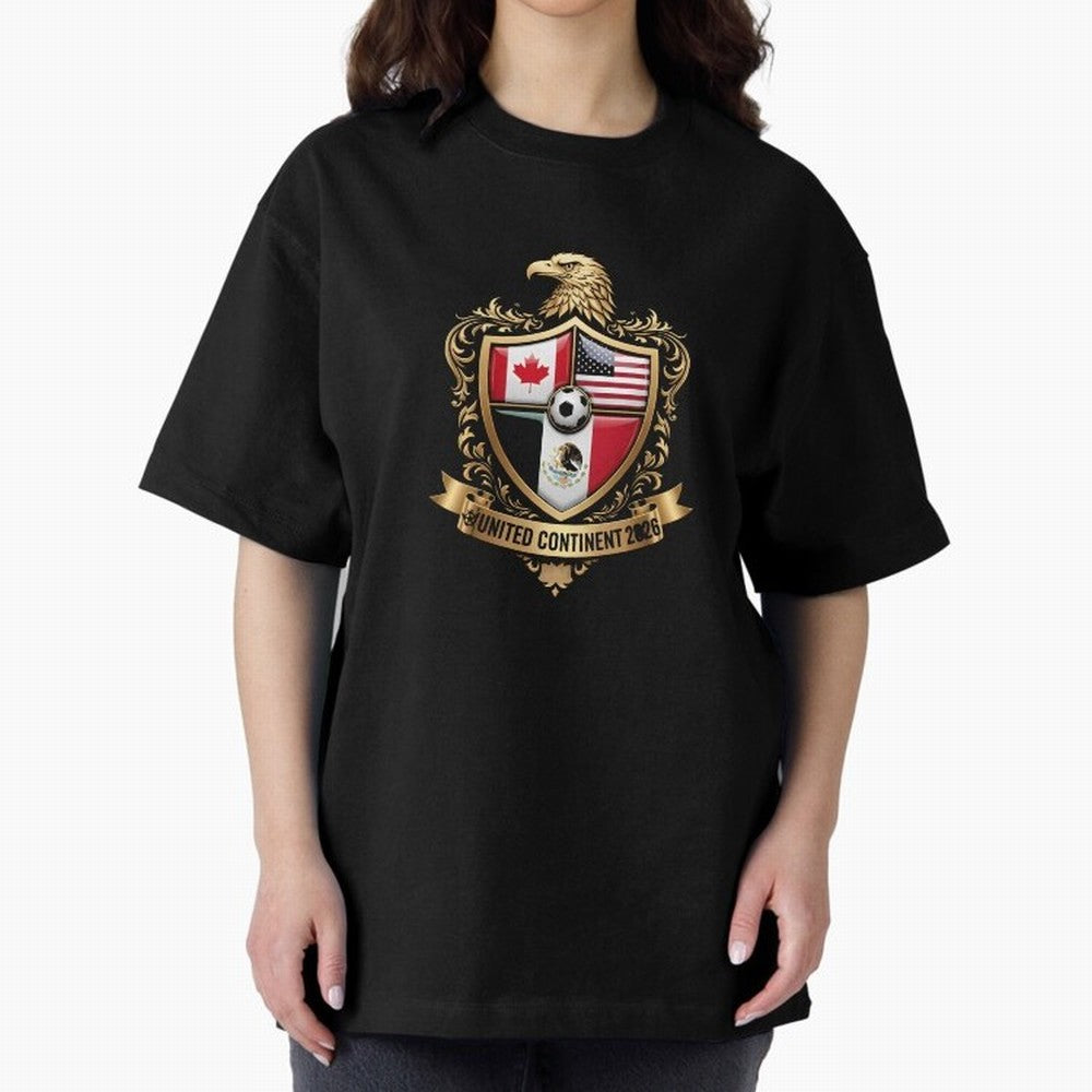 Golden Continental Eagle Soccer World Cup Crest 2026 T-Shirt_83050983 Classic T-Shirt Back the Journey through Match Day Hype around FIFA World Cup 2026 Group Stage, Mbappe, France, Supporter Pride, Iconic Celebrations, Legendary Names and Global