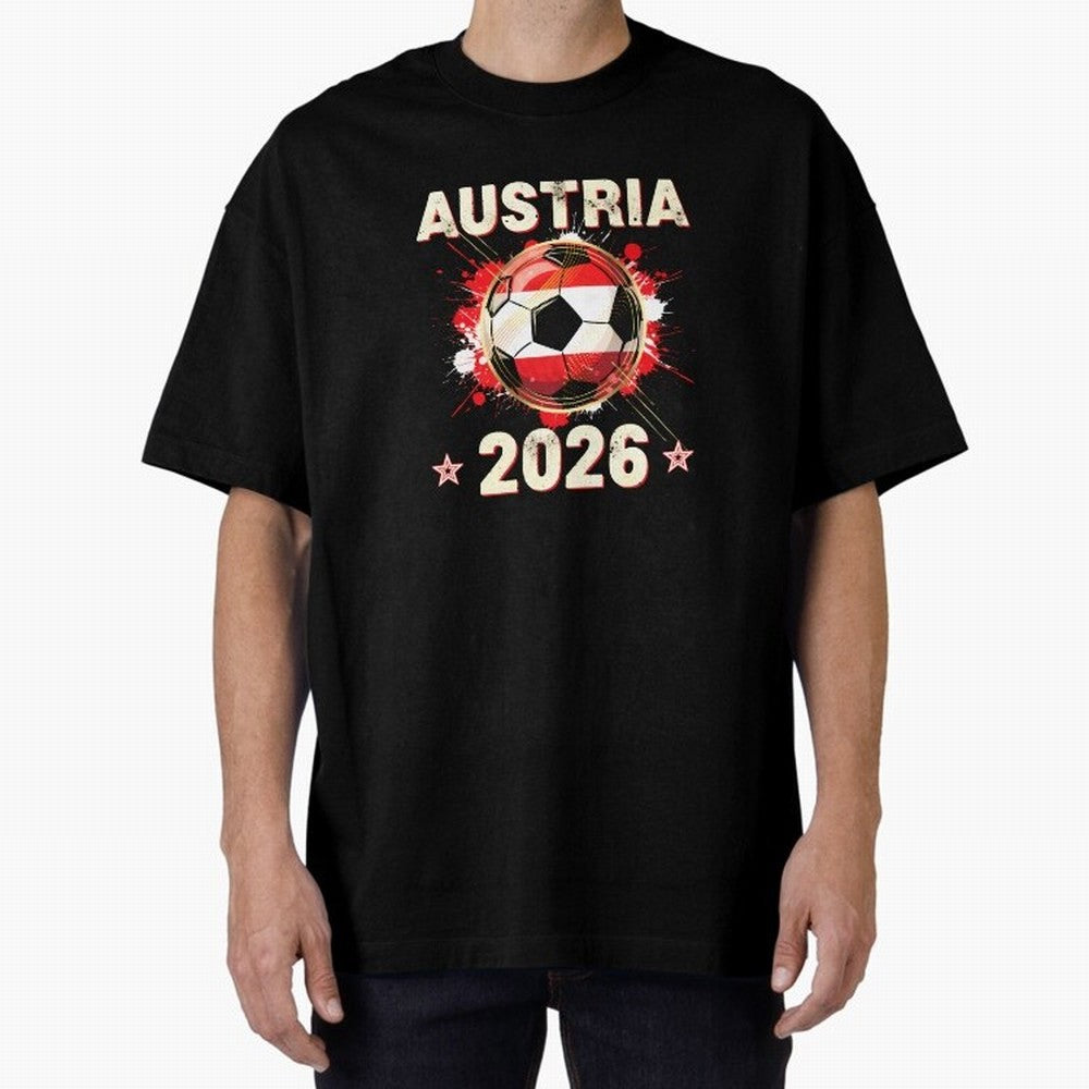 World Cup 2026 Austria Soccer Ball North America - Austrian Fan Gift T-Shirt_85028223 Classic T-Shirt Relive FIFA World Cup 2026 USA Canada Mexico for Fans of Messi and France, Bringing Stadium Memories, Football Loyalty, International Chants and