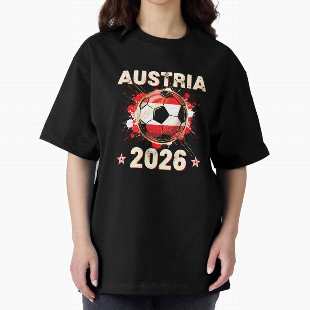 World Cup 2026 Austria Soccer Ball North America - Austrian Fan Gift T-Shirt_85028223 Classic T-Shirt Relive FIFA World Cup 2026 USA Canada Mexico for Fans of Messi and France, Bringing Stadium Memories, Football Loyalty, International Chants and