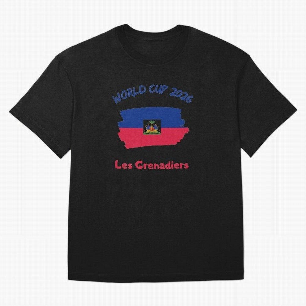 Haiti Football Fan Haitian Soccer Supporter National Team Pride Caribbean 2026 T-Shirt_90544900 Classic T-Shirt Follow Global Football Passion for FIFA World Cup 2026, Celebrating Haaland and Mbappe, Netherlands, Retro Football Energy, Iconic