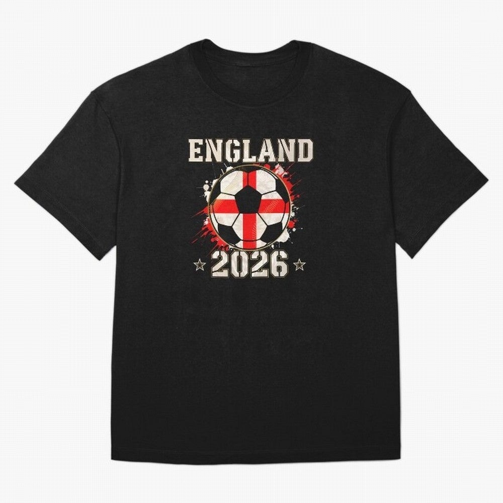 Front Print England Soccer World Cup 2026 - English Fan Gift T-Shirt_84562392 Classic T-Shirt Celebrate Fan Favorites in Match Day Hype around FIFA World Cup 2026 Group Stage, Messi, CR7 and Mbappe, Germany, Sports Nostalgia, International
