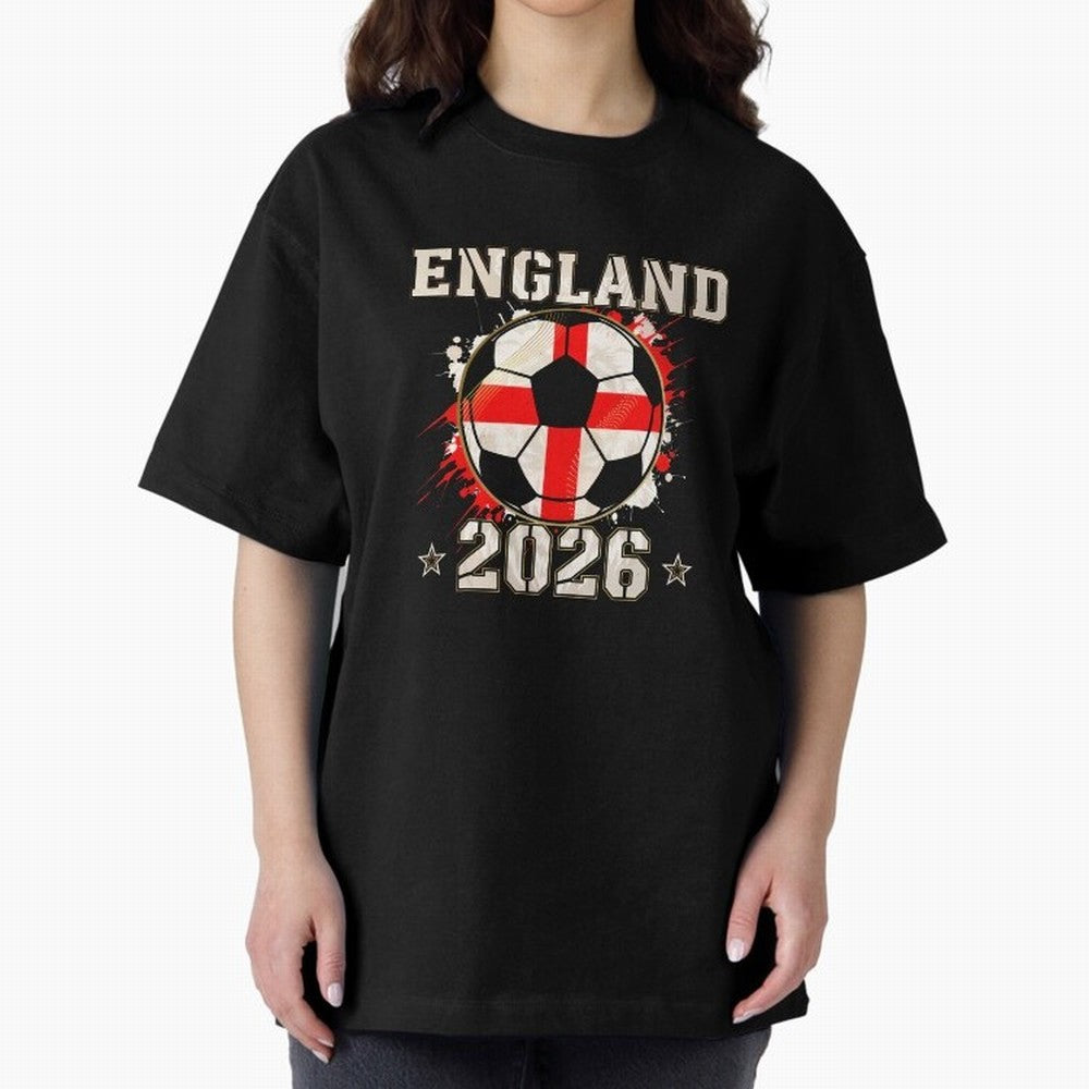 Front Print England Soccer World Cup 2026 - English Fan Gift T-Shirt_84562392 Classic T-Shirt Celebrate Fan Favorites in Match Day Hype around FIFA World Cup 2026 Group Stage, Messi, CR7 and Mbappe, Germany, Sports Nostalgia, International