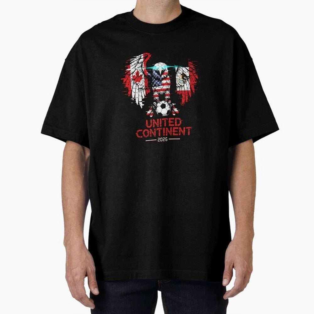 Glitched North America Eagle World Cup Soccer 2026 T-Shirt_83958408 Classic T-Shirt Celebrate Unforgettable Nights in FIFA World Cup 2026 USA Canada Mexico for Fans of Neymar and France and Portugal, Bringing Sports Nostalgia, International