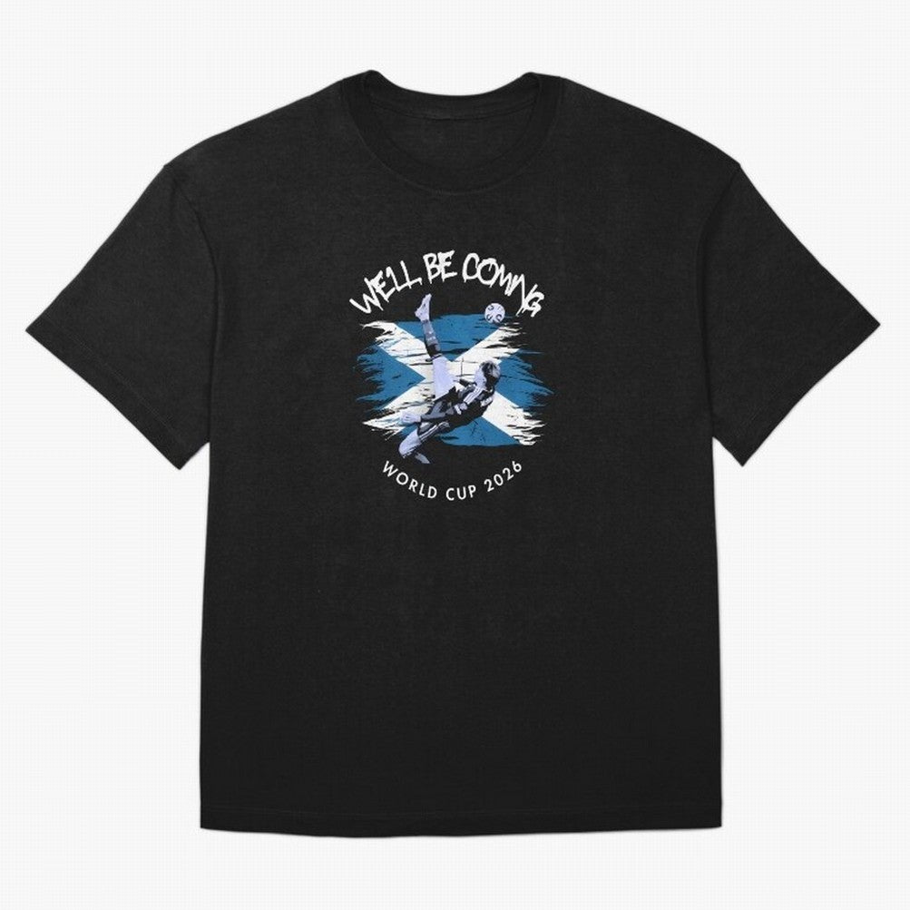 We'll be coming 2026 - Tartan Army Returns T-Shirt_83870751 Classic T-Shirt Join Global Football Passion for FIFA World Cup 2026 Group Stage, Built around Mbappe, Argentina and Brazil, Retro Football Energy, Iconic Rivalries, Trophy Chase Drama and