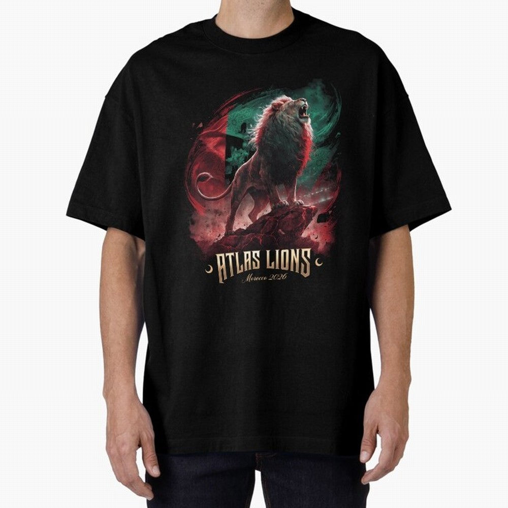 Morocco - The Atlas Lions Classic T-Shirt Honor Champions and Dreams in Global Football Passion for FIFA World Cup 2026, Highlighting Messi, CR7 and Mbappe, Argentina, Tournament Hype, Historic Matchups, Family Viewing Parties and Global Sports
