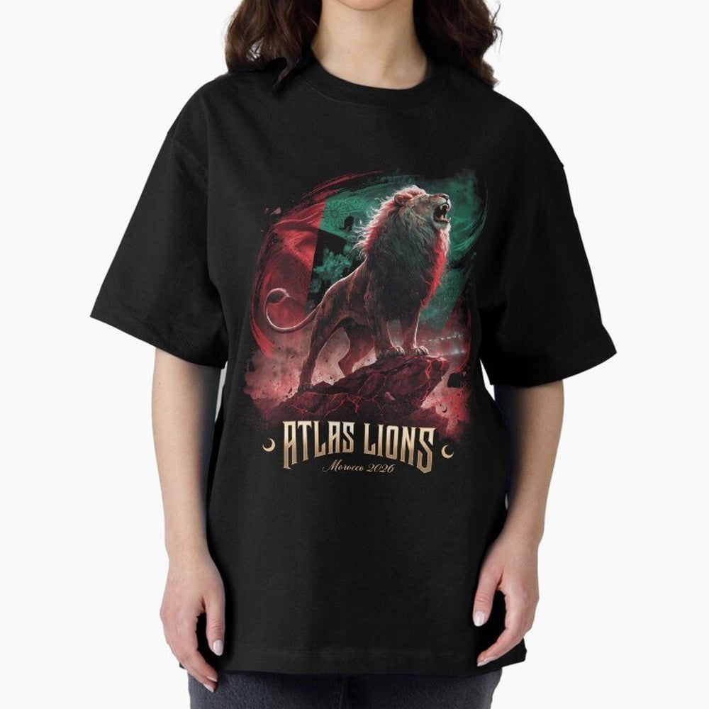 Morocco - The Atlas Lions Classic T-Shirt Honor Champions and Dreams in Global Football Passion for FIFA World Cup 2026, Highlighting Messi, CR7 and Mbappe, Argentina, Tournament Hype, Historic Matchups, Family Viewing Parties and Global Sports