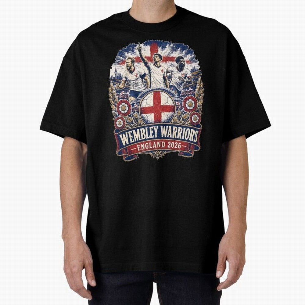 Wembley Warriors Classic T-Shirt Celebrate Fan Favorites in FIFA World Cup 2026 Group Stage Spirit, Featuring Germany, Messi and Cristiano Ronaldo, Football History, Final Match Energy, Crowd Noise and Once in a Lifetime Moments; Perfect for People