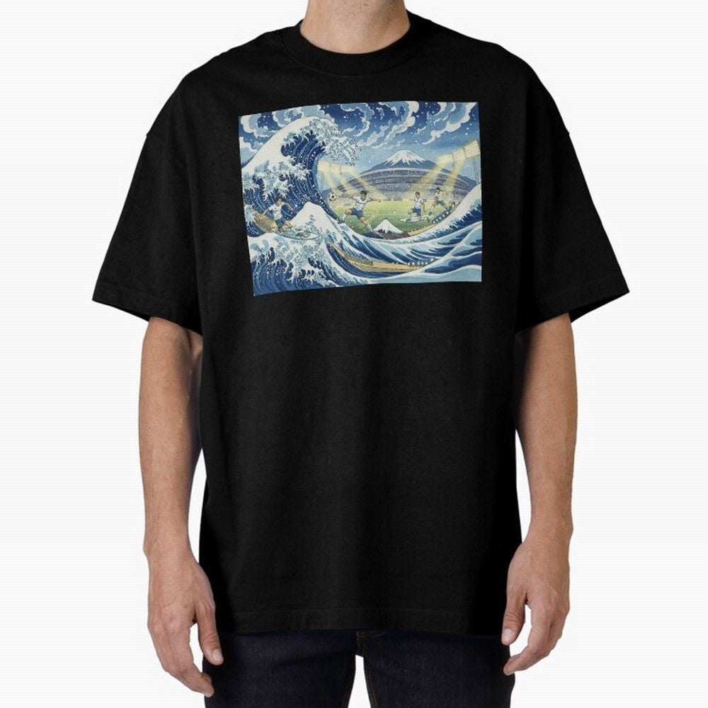 Soccer Players in Hokusai Waves Japan Classic T-Shirt Celebrate the Stars of the FIFA World Cup 2026 Group Stage Journey through Neymar, Haaland and Cristiano Ronaldo Highlights, Spain and Netherlands Pride, Stadium Chants, National Pride, Trophy