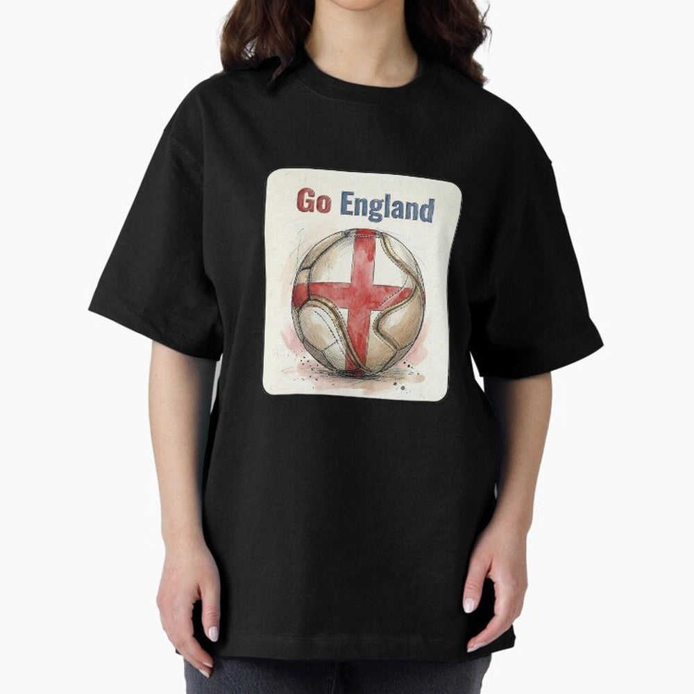 Go England Soccer Ball Flag | English Football Fan Graphic Tee Classic T-Shirt Show Passion for the Stars of FIFA World Cup 2026 Group Stage for Fans of Neymar and France, Bringing Champion Mindset, Group Stage Buzz, Knockout Tension and Passionate